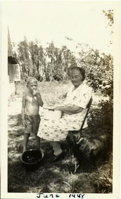 Mike and Great Grandma Riley